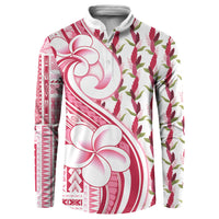 Samoa Teuila Button Sweatshirt White Samoan Siapo Motifs