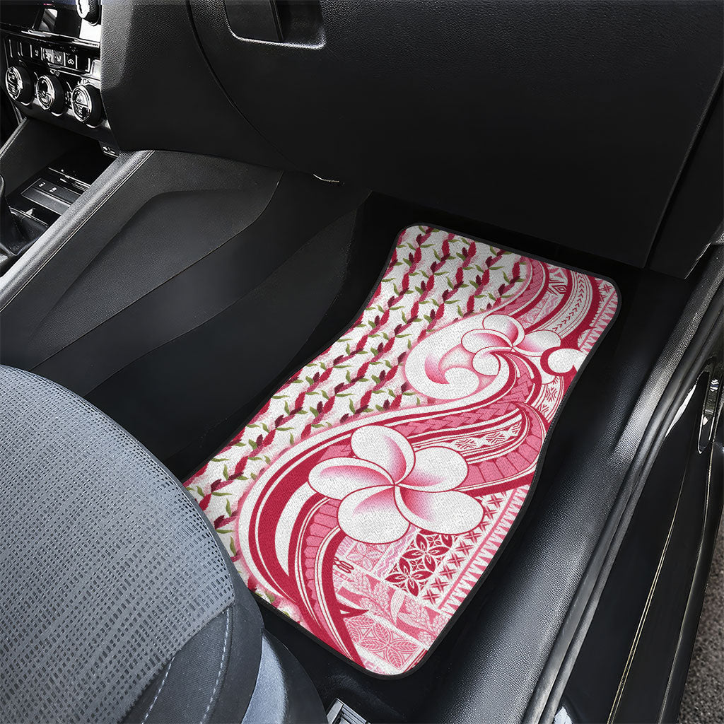 Samoa Teuila Car Mats White Samoan Siapo Motifs