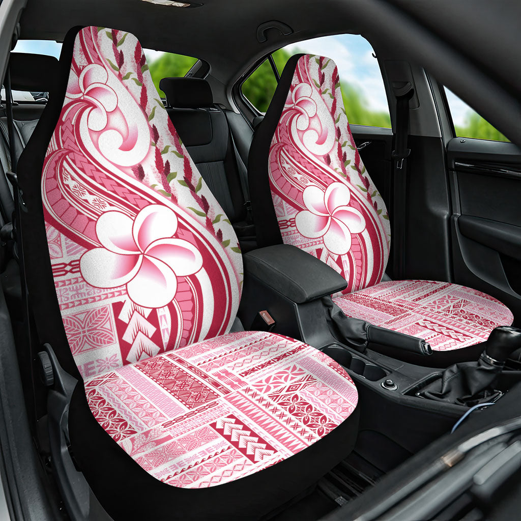 Samoa Teuila Car Seat Cover White Samoan Siapo Motifs