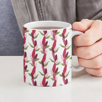 Samoa Teuila Ceramic Mug White Samoan Siapo Motifs
