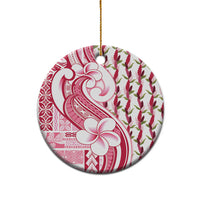 Samoa Teuila Ceramic Ornament White Samoan Siapo Motifs LT05 - Polynesian Pride
