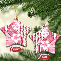 Samoa Teuila Ceramic Ornament White Samoan Siapo Motifs LT05 Star White - Polynesian Pride