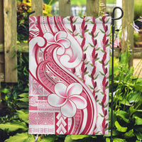 Samoa Teuila Garden Flag White Samoan Siapo Motifs