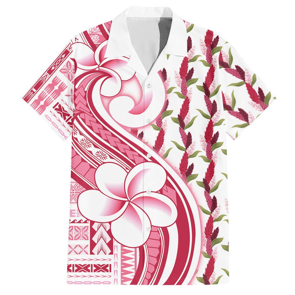 Samoa Teuila Hawaiian Shirt White Samoan Siapo Motifs LT05 White - Polynesian Pride
