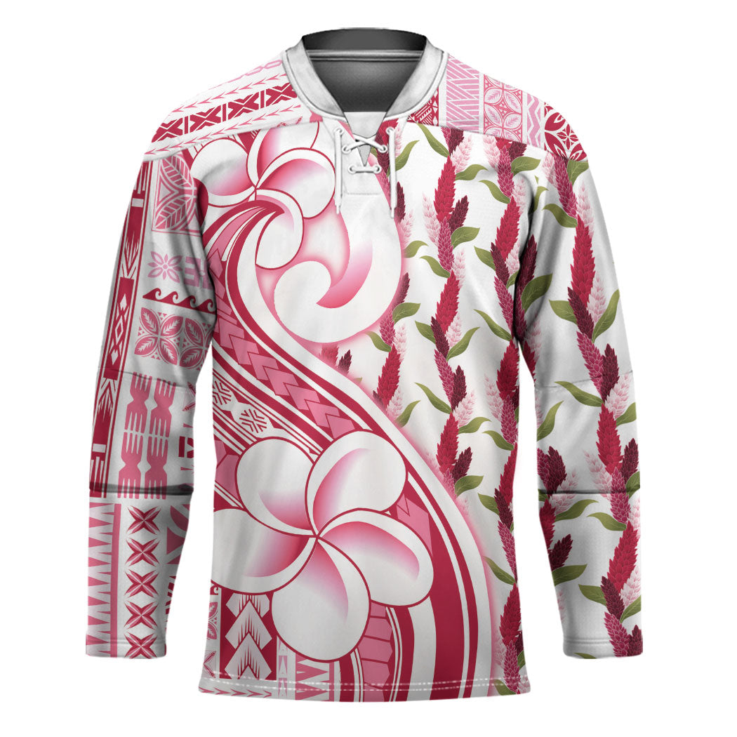 Samoa Teuila Hockey Jersey White Samoan Siapo Motifs