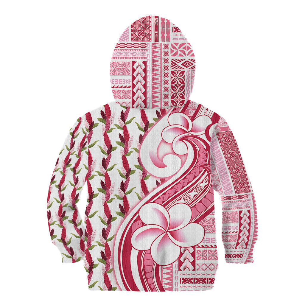 Samoa Teuila Kid Hoodie White Samoan Siapo Motifs