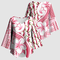 Samoa Teuila Kimono Sleeve Blouse White Samoan Siapo Motifs