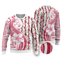 Samoa Teuila Ugly Christmas Sweater White Samoan Siapo Motifs LT05 White - Polynesian Pride