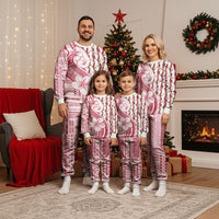 Samoa Teuila Christmas Pajama Set White Samoan Siapo Motifs LT05 - Polynesian Pride