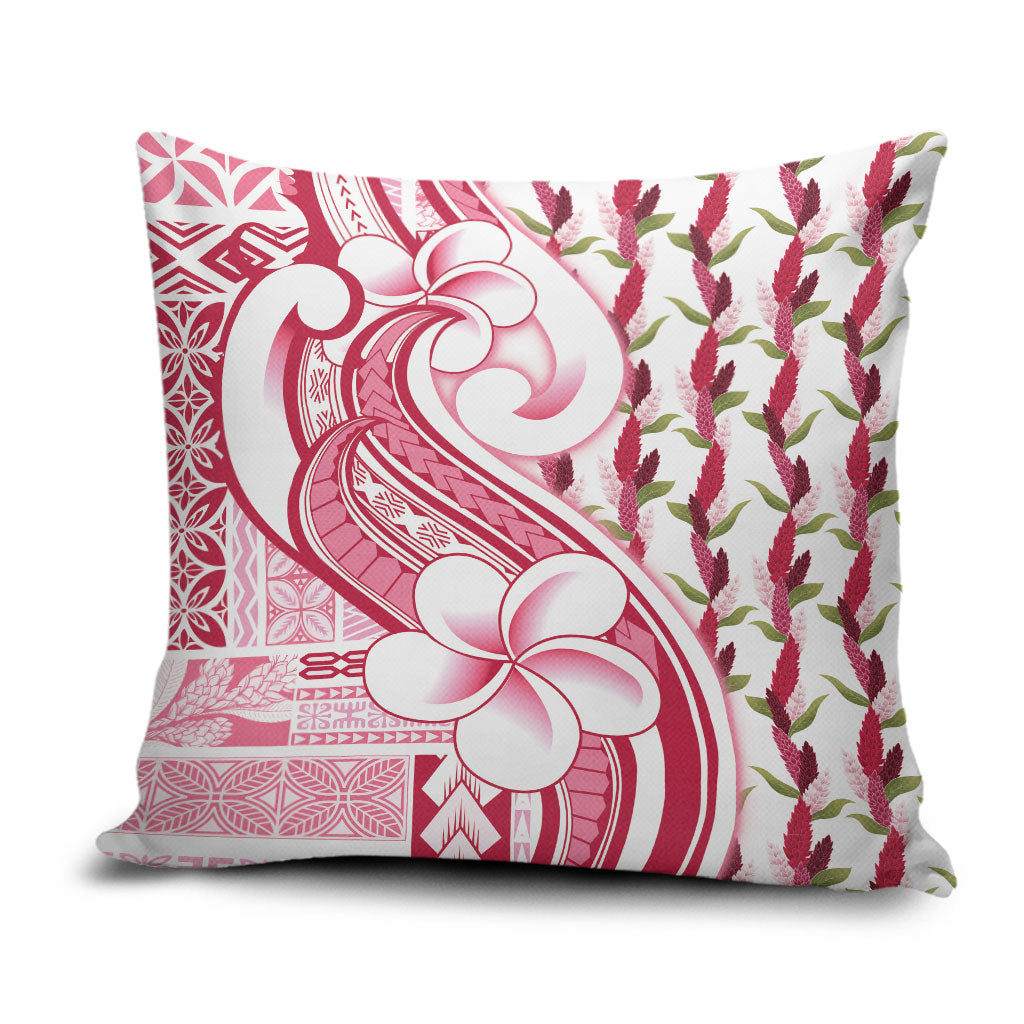 Samoa Teuila Pillow Cover White Samoan Siapo Motifs