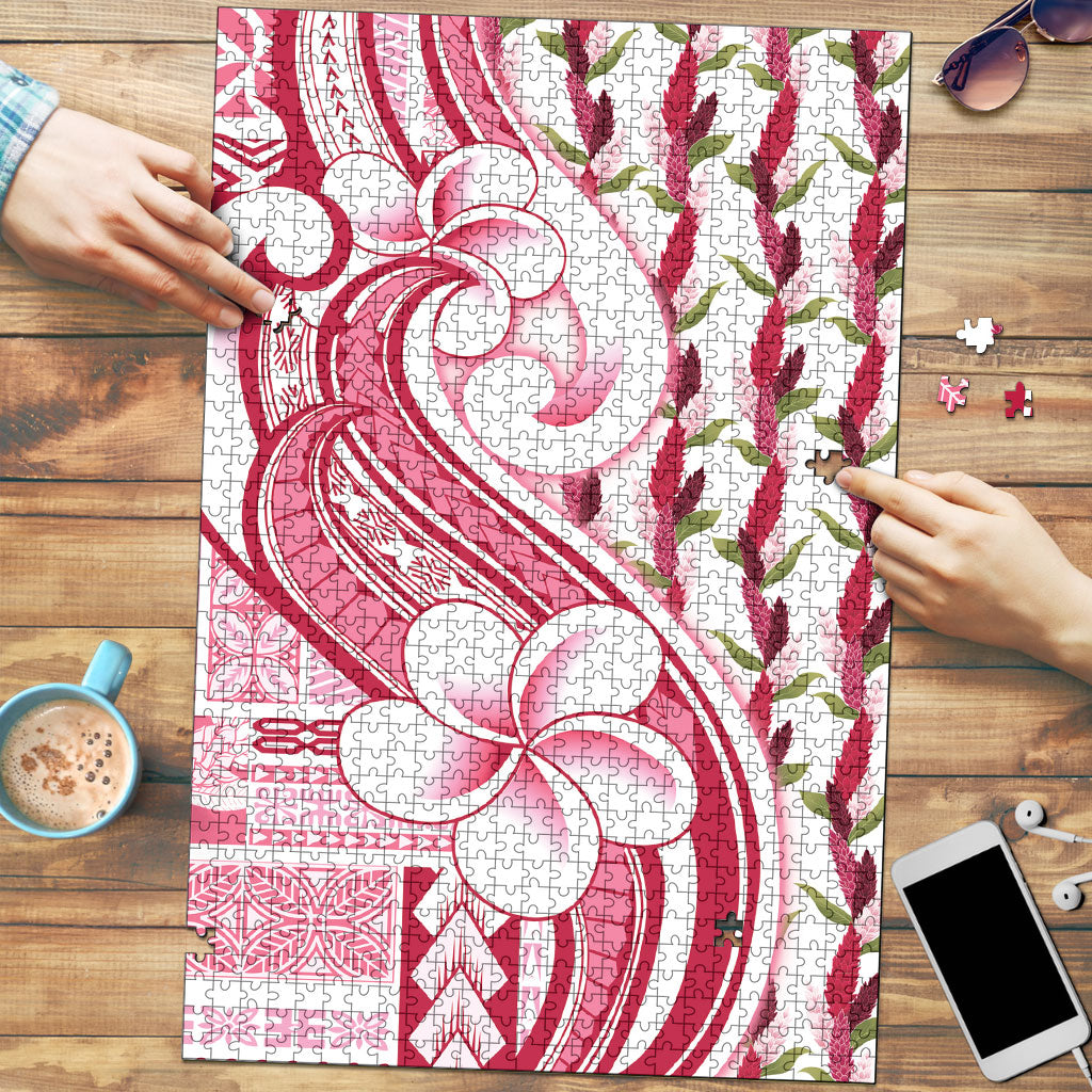Samoa Teuila Puzzle White Samoan Siapo Motifs