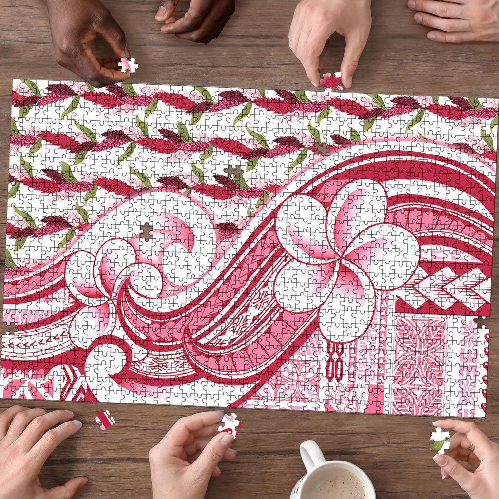 Samoa Teuila Puzzle White Samoan Siapo Motifs