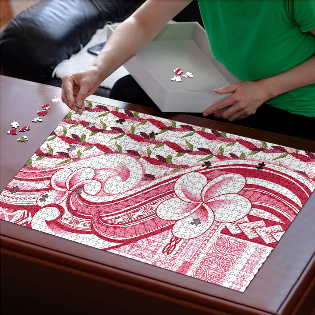 Samoa Teuila Puzzle White Samoan Siapo Motifs