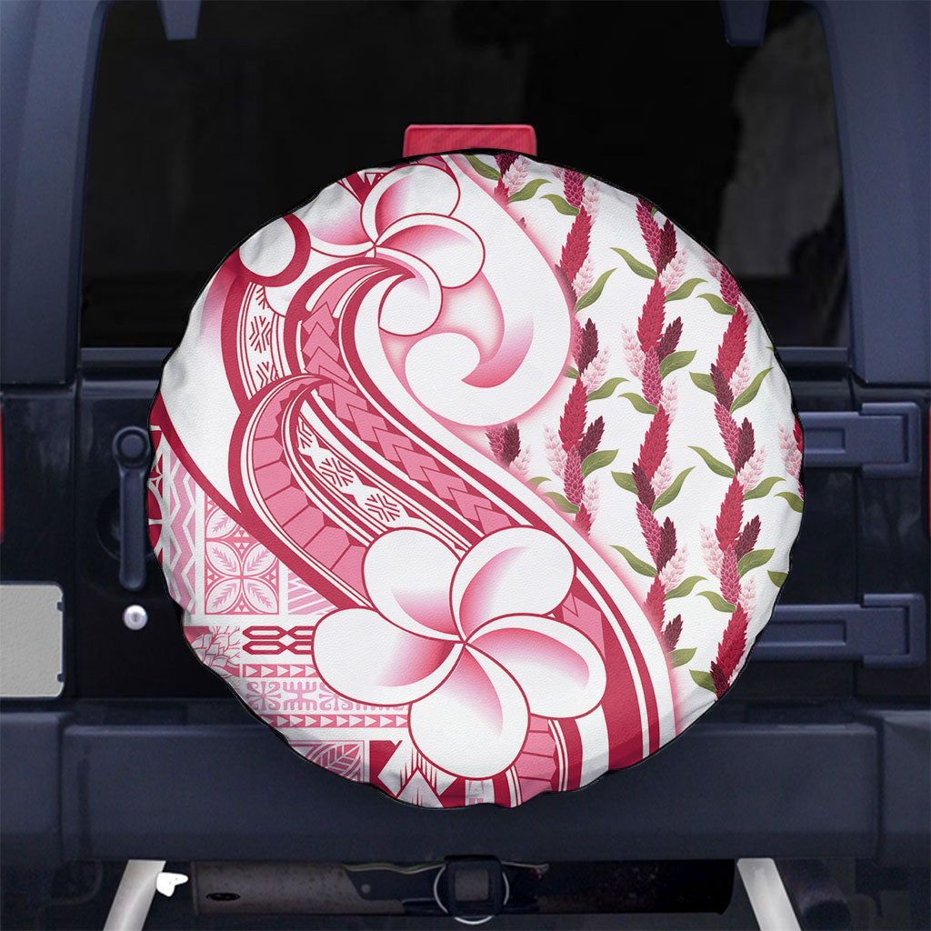 Samoa Teuila Spare Tire Cover White Samoan Siapo Motifs
