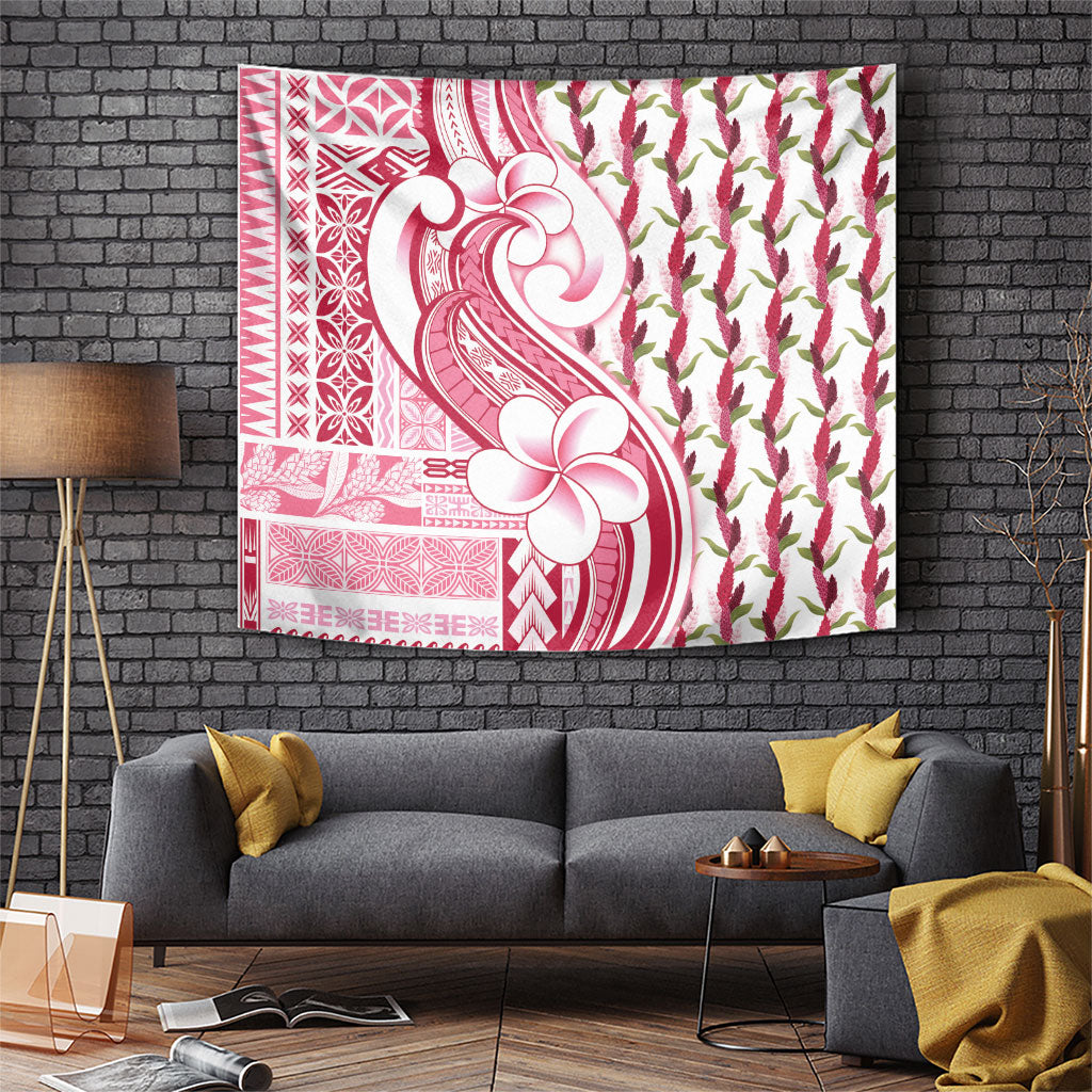 Samoa Teuila Tapestry White Samoan Siapo Motifs