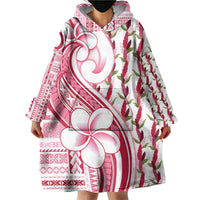 Samoa Teuila Wearable Blanket Hoodie White Samoan Siapo Motifs