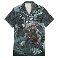 Hawaii Mo'o Lizard God Family Matching Tank Maxi Dress and Hawaiian Shirt Polynesian Style