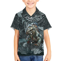 Hawaii Mo'o Lizard God Kid Hawaiian Shirt Polynesian Style