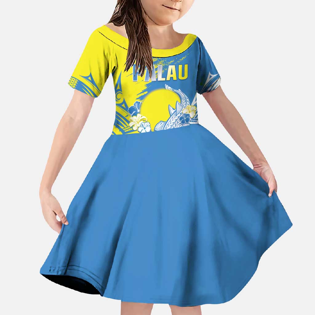 Palau Independence Day Family Matching Tank Maxi Dress and Hawaiian Shirt Happy 30th Anniversary