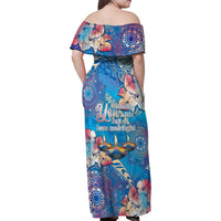 Happy Diwali Festival Family Matching Off Shoulder Maxi Dress and Hawaiian Shirt Diya Lamp Rangoli With Polynesian Pattern LT05 - Polynesian Pride