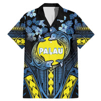 Personalised Palau Family Matching Mermaid Dress and Hawaiian Shirt Polynesian Dolphin Tropical Hibiscus Style LT05 Dad's Shirt - Short Sleeve Black - Polynesian Pride