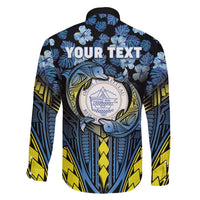 Personalised Palau Family Matching Short Sleeve Bodycon Dress and Hawaiian Shirt Polynesian Dolphin Tropical Hibiscus Style LT05 - Polynesian Pride