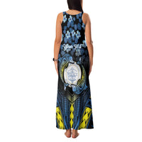 Personalised Palau Family Matching Tank Maxi Dress and Hawaiian Shirt Polynesian Dolphin Tropical Hibiscus Style LT05 - Polynesian Pride