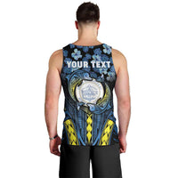 Personalised Palau Men Tank Top Polynesian Dolphin Tropical Hibiscus Style LT05 - Polynesian Pride
