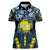 Personalised Palau Women Polo Shirt Polynesian Dolphin Tropical Hibiscus Style