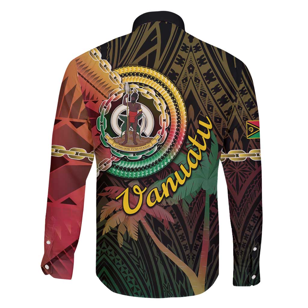 Vanuatu Espiritu Santo Island Family Matching Long Sleeve Bodycon Dress and Hawaiian Shirt Beach Landscape LT05 - Polynesian Pride