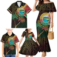 Vanuatu Espiritu Santo Island Family Matching Mermaid Dress and Hawaiian Shirt Beach Landscape LT05 - Polynesian Pride