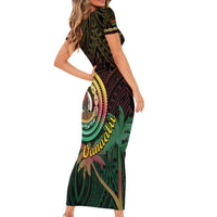 Vanuatu Espiritu Santo Island Family Matching Short Sleeve Bodycon Dress and Hawaiian Shirt Beach Landscape LT05 - Polynesian Pride