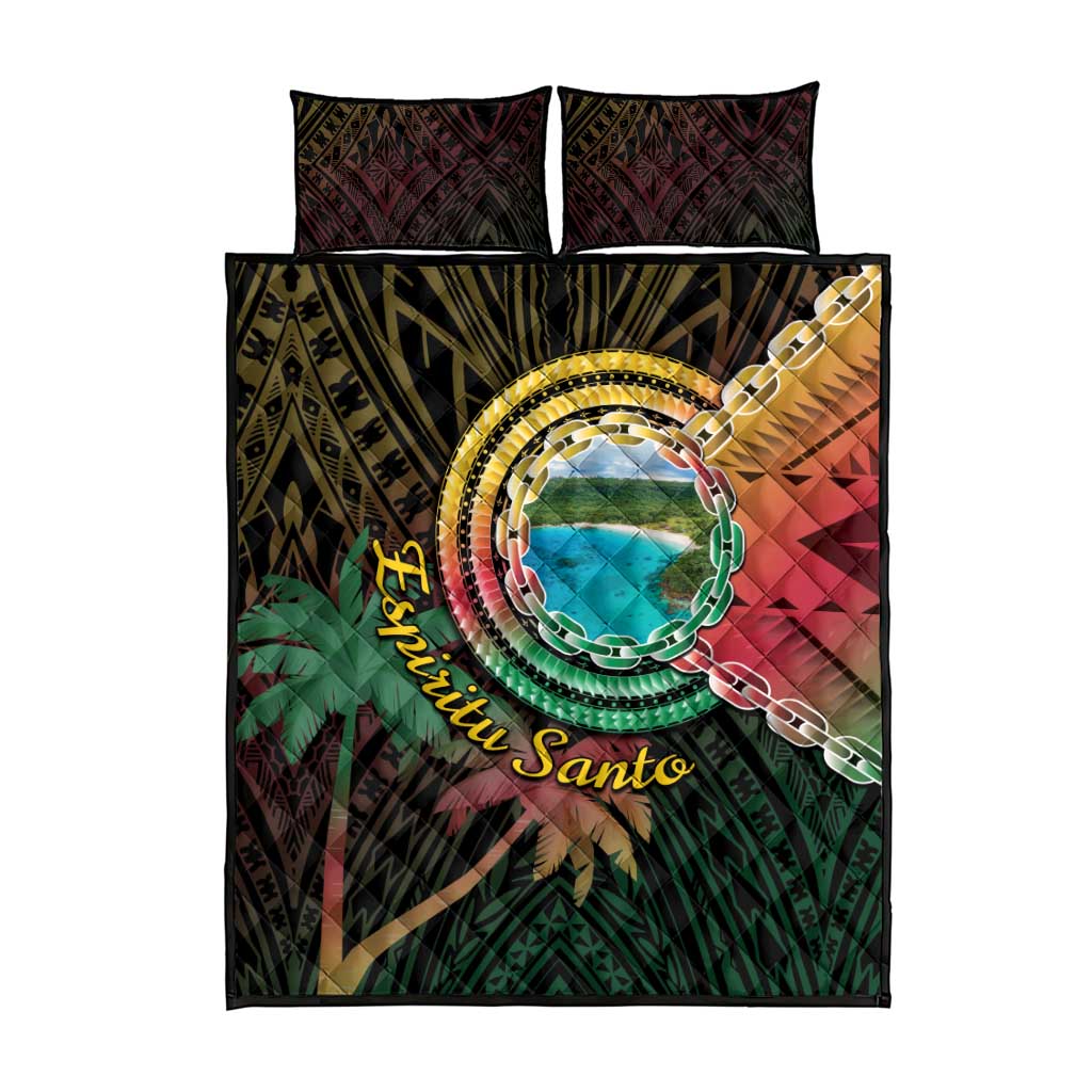 Vanuatu Espiritu Santo Island Quilt Bed Set Beach Landscape