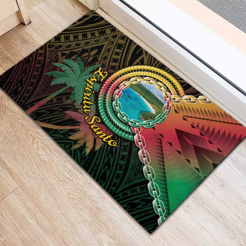 Vanuatu Espiritu Santo Island Rubber Doormat Beach Landscape