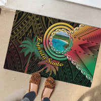 Vanuatu Espiritu Santo Island Rubber Doormat Beach Landscape