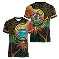 Vanuatu Espiritu Santo Island Women V-Neck T-Shirt Beach Landscape