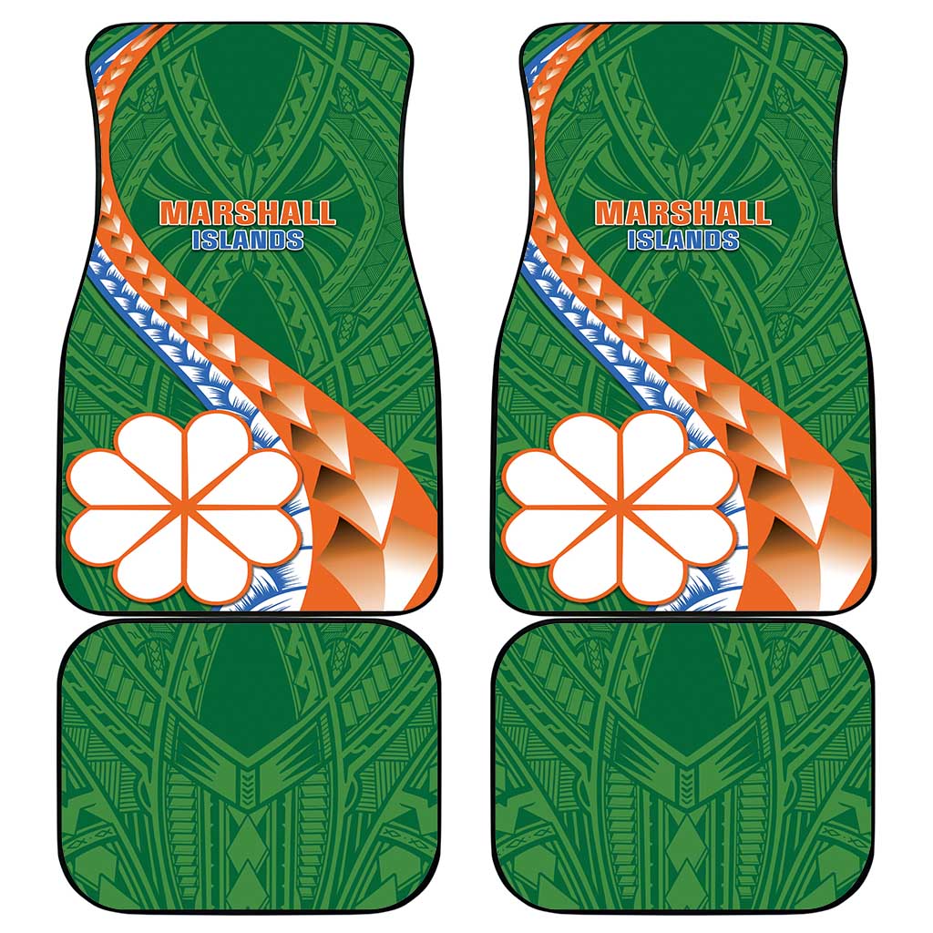 Marshall Islands Kwajalein Atoll Car Mats Polynesian Tribal Tattoo LT05 - Polynesian Pride
