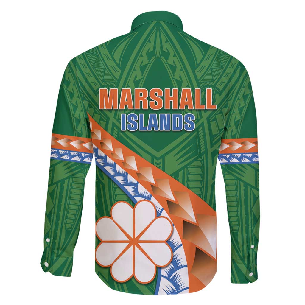 Personalised Marshall Islands Kwajalein Atoll Family Matching Off Shoulder Short Dress and Hawaiian Shirt Polynesian Tribal Tattoo LT05 - Polynesian Pride