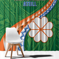 Marshall Islands Kwajalein Atoll Window Curtain Polynesian Tribal Tattoo LT05 - Polynesian Pride