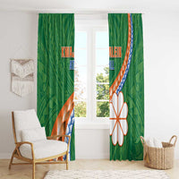 Marshall Islands Kwajalein Atoll Window Curtain Polynesian Tribal Tattoo LT05 - Polynesian Pride