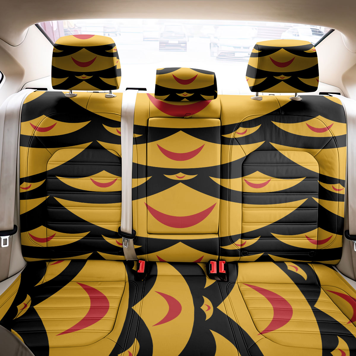 Hawaii Ahu Ula Inspired Back Car Seat Cover Black Version LT05 - Polynesian Pride