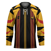 Hawaii Ahu Ula Inspired Hockey Jersey Black Version LT05 Unisex Black - Polynesian Pride