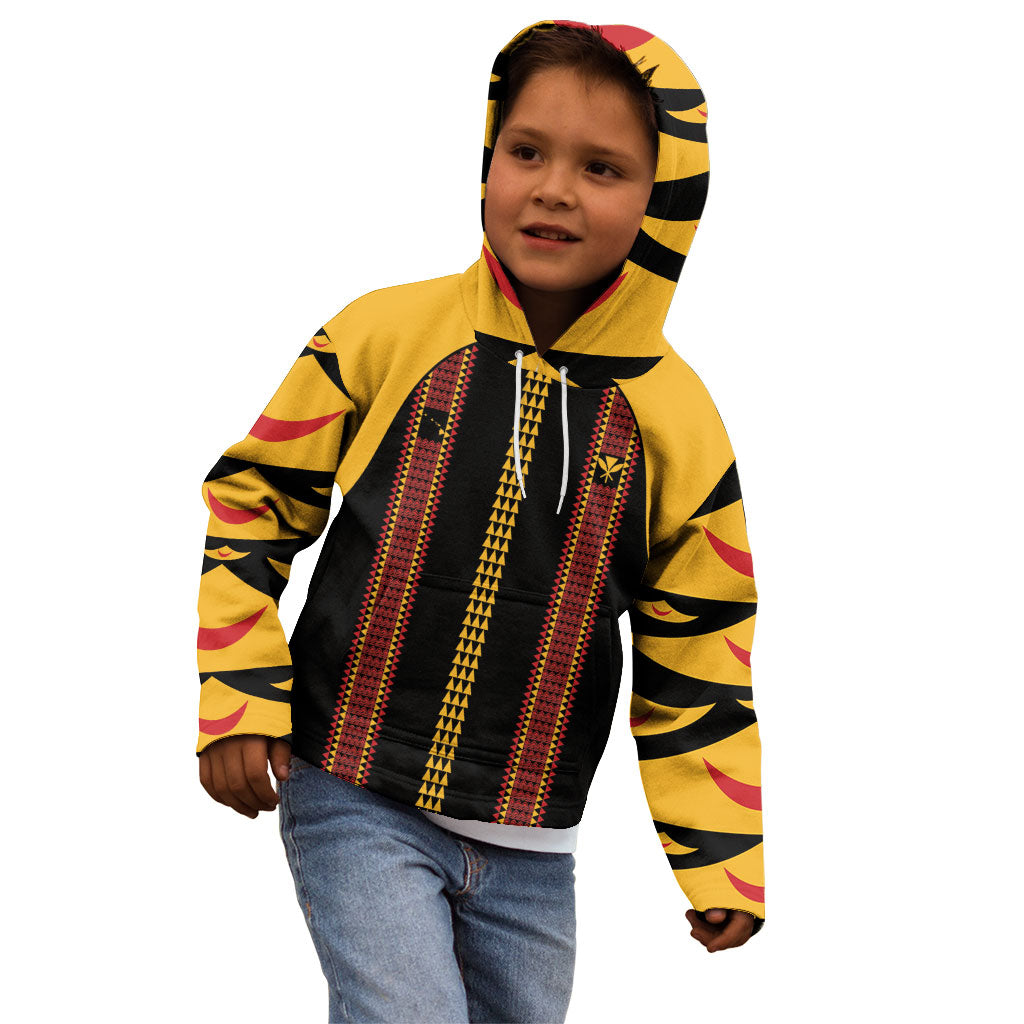 Hawaii Ahu Ula Inspired Kid Hoodie Black Version LT05 - Polynesian Pride