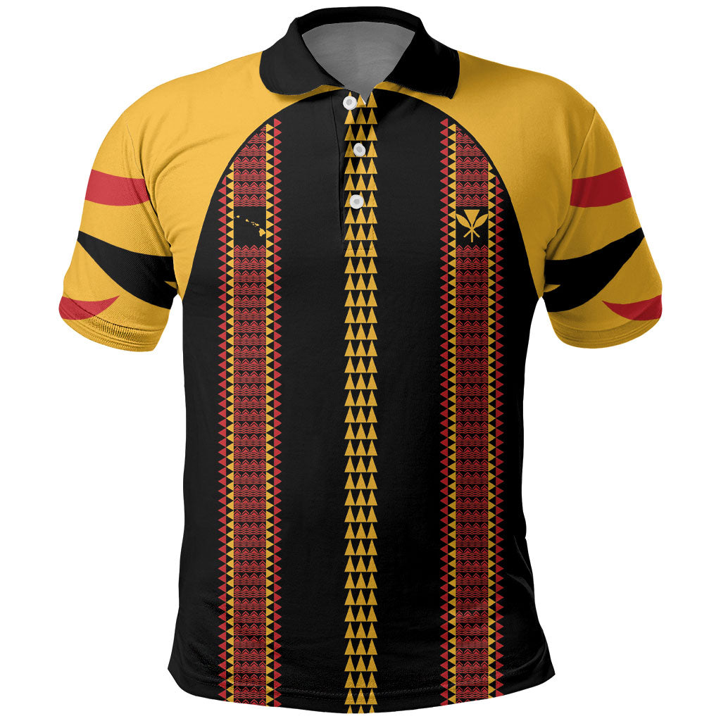Hawaii Ahu Ula Inspired Polo Shirt Black Version