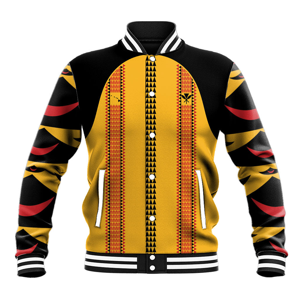 Hawaii Ahu Ula Inspired Baseball Jacket Yellow Version LT05 Unisex Yellow - Polynesian Pride