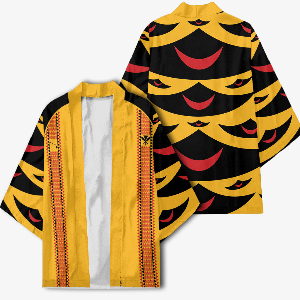 Hawaii Ahu Ula Inspired Kimono Yellow Version LT05 - Polynesian Pride
