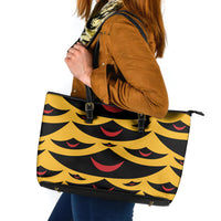 Hawaii Ahu Ula Inspired Leather Tote Bag Yellow Version LT05 Yellow - Polynesian Pride