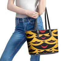 Hawaii Ahu Ula Inspired Leather Tote Bag Yellow Version LT05 - Polynesian Pride