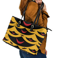 Hawaii Ahu Ula Inspired Leather Tote Bag Yellow Version LT05 - Polynesian Pride