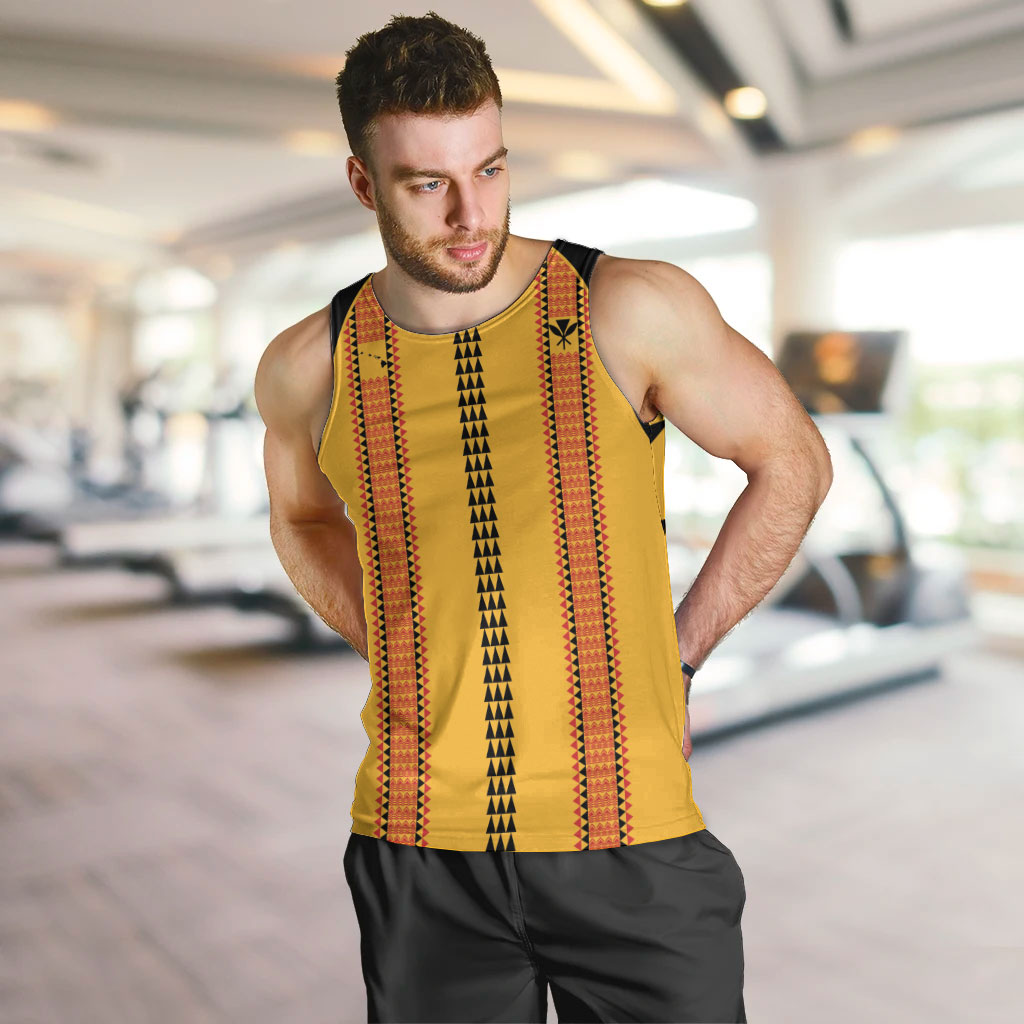 Hawaii Ahu Ula Inspired Men Tank Top Yellow Version LT05 Yellow - Polynesian Pride